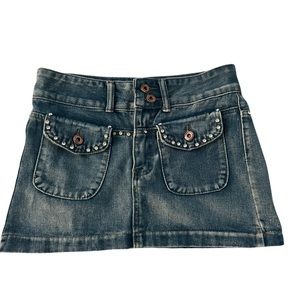 Bedazzled Y2K Denim Mini skirt